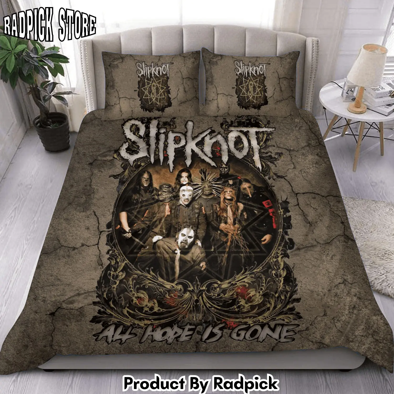 Radpick slipknot all hope is gone all over printed bedding set s250706 rp3272237